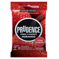 PRESERVATIVO PRUDENCE MORANGO C/ 3UN