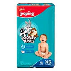 FRALDA DESC.LOOPING L/TUNES {XG} C/12 UN