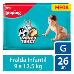 FRALDA DESC.LOOPING L/T MEGA{GD} C/ 26UN