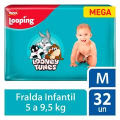 FRALDA DESC.LOOPING L/T MEGA{MD} C/ 32UN
