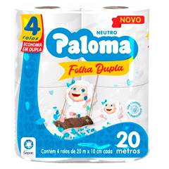 HIG-PAPEL H.F/D PALOMA NEUTRO {20M}C/4UN